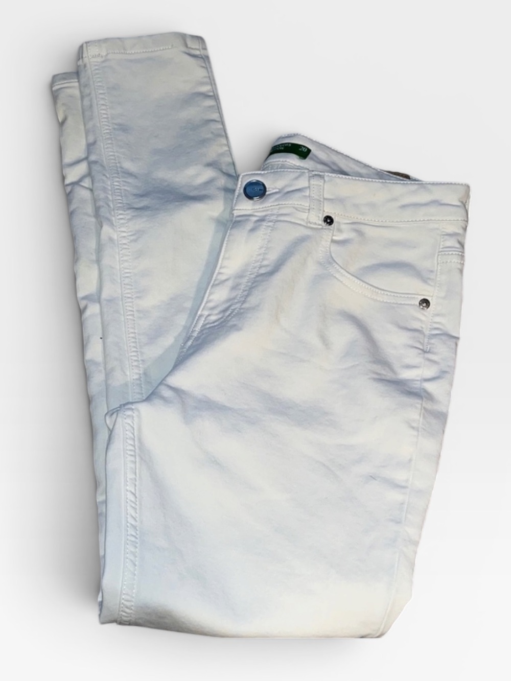 Benetton Woman United Colors of Benetton white skinny mid rise white jeans 28